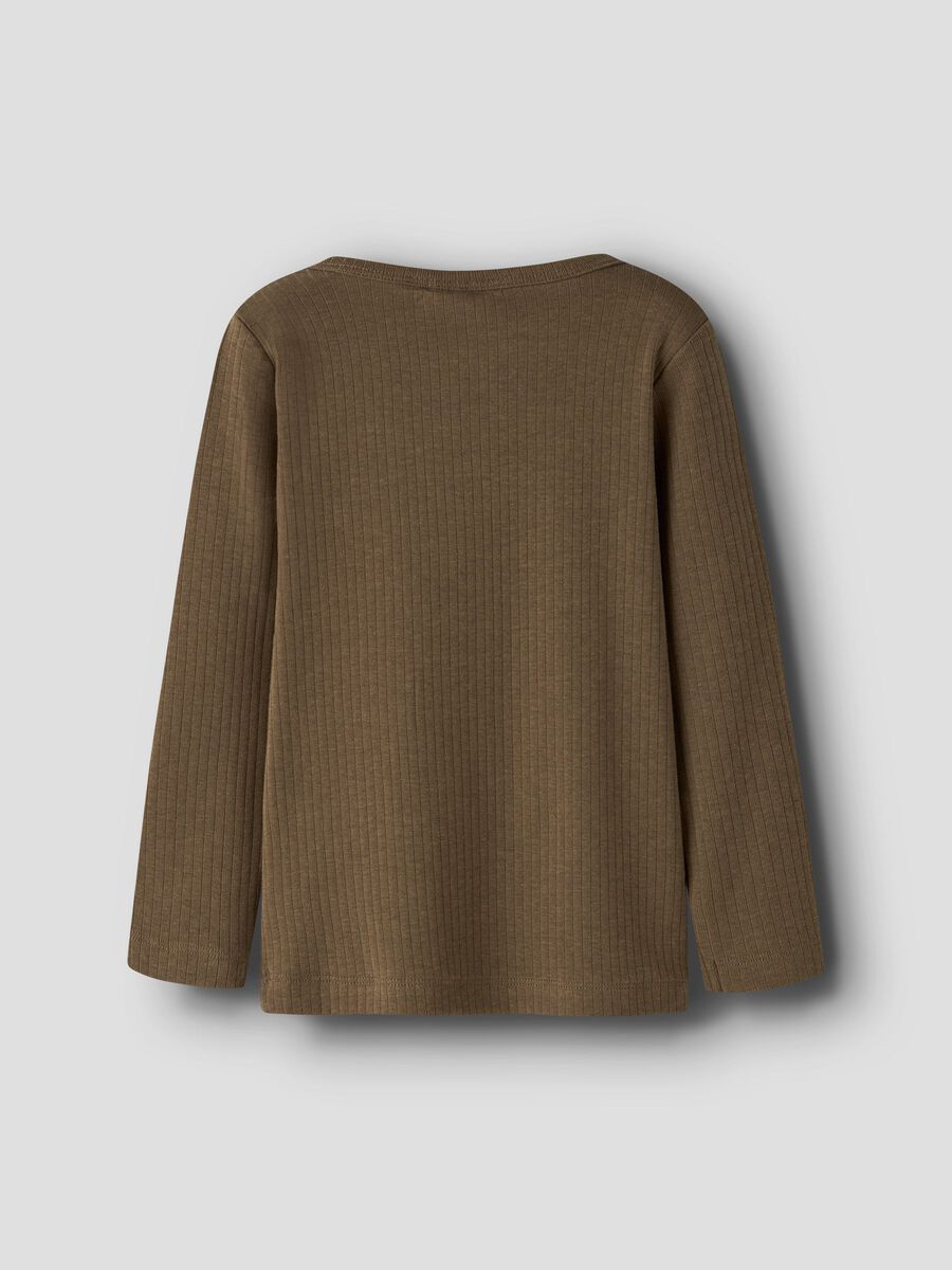 Product carousel image 2 SLIM FIT LONG SLEEVED TOP, Teak