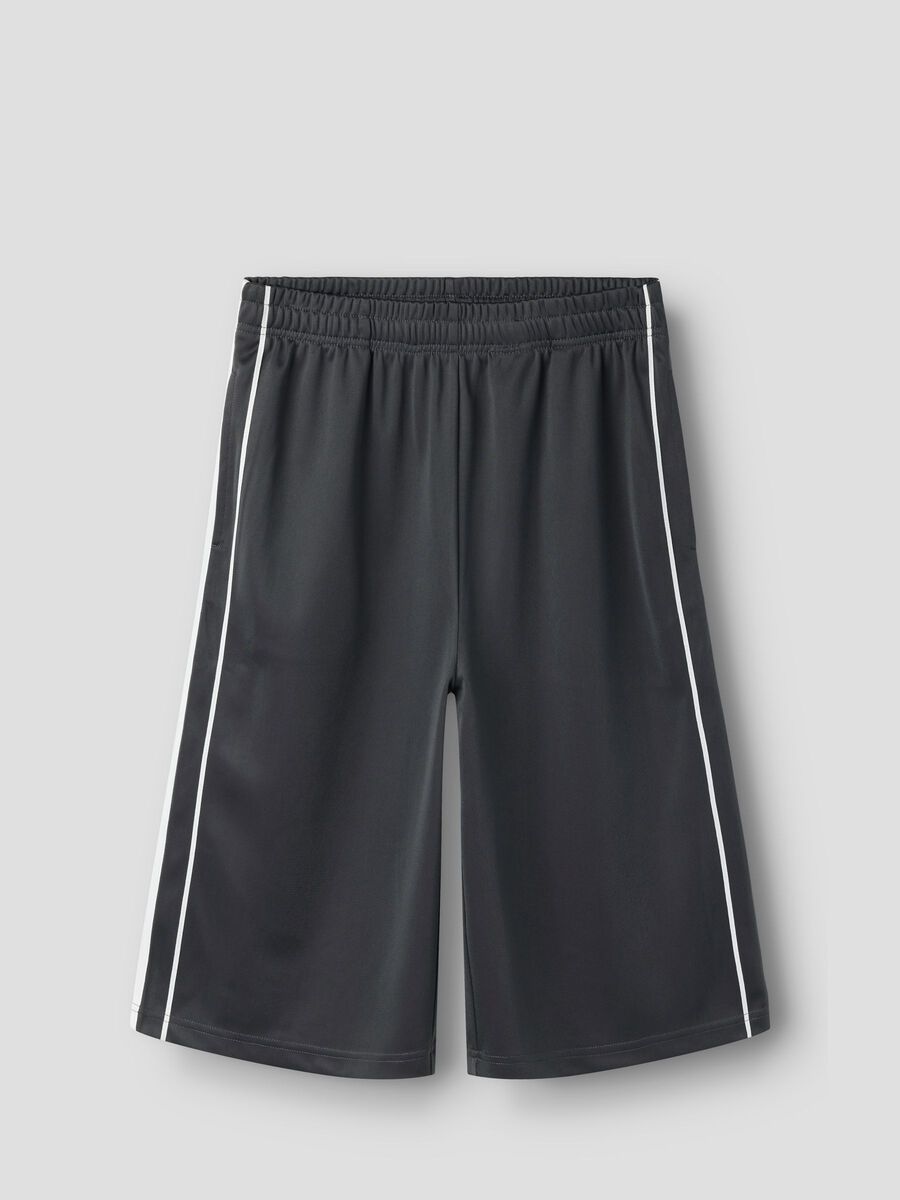 Product carousel image - WIDE LEG SPORTS SHORTS, Black Oyster | 1