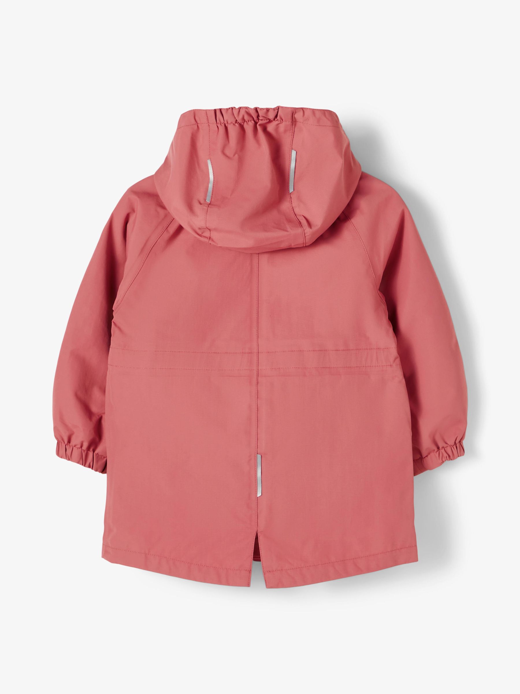 Girls pink top rain jacket