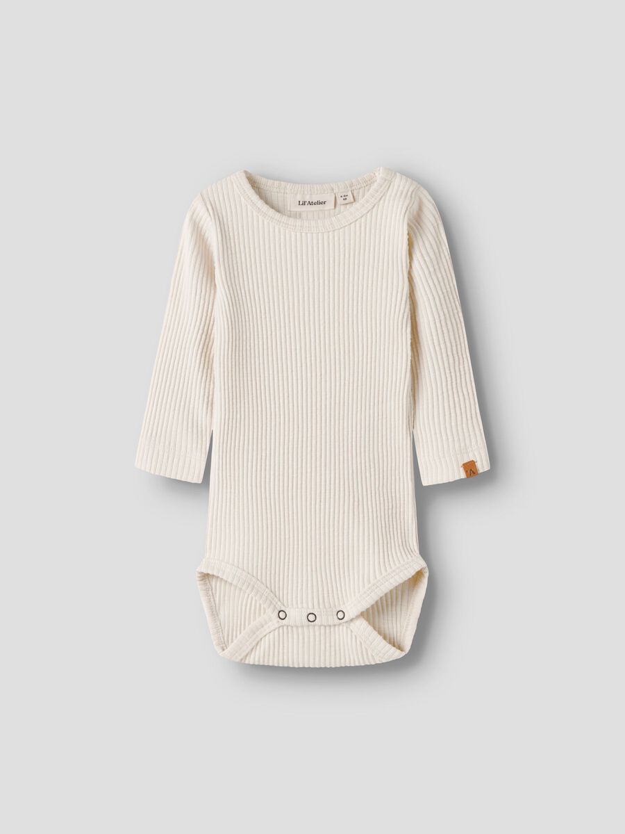 Product carousel image - LONG SLEEVED ROMPER, Turtledove | 1