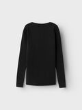 Product image thumbnail - RIB KNIT LONG SLEEVED TOP, Black | 4