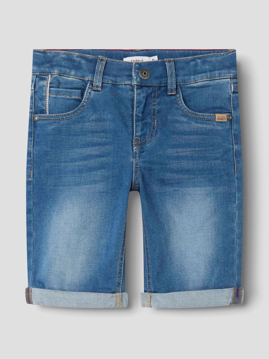 name it SLIM FIT SHORTS, Medium Blue Denim, highres - 13197327_MediumBlueDenim_003.jpg