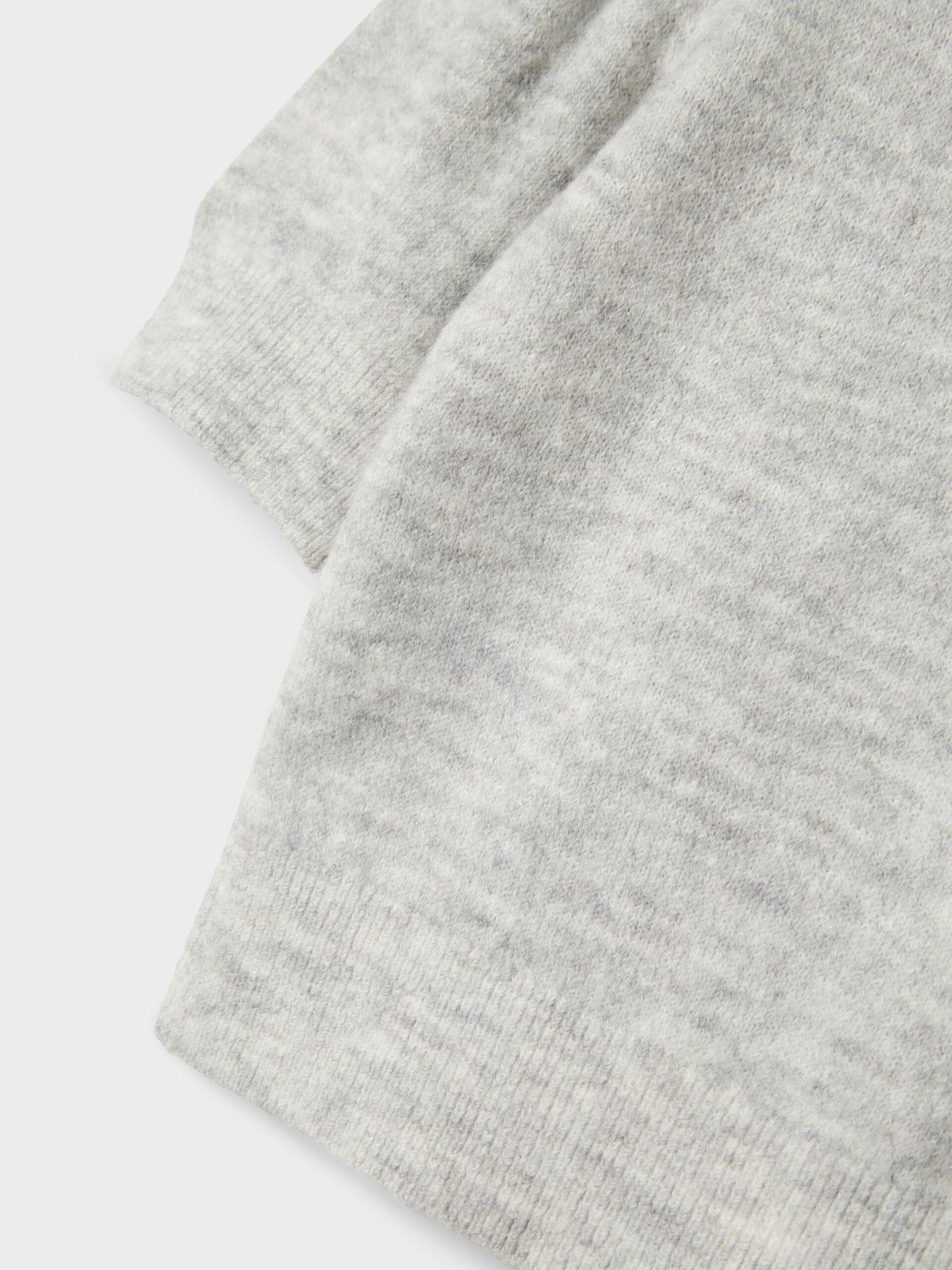Carousel image - SHORT SLEEVED KNITTED PULLOVER, Light Grey Melange | 4