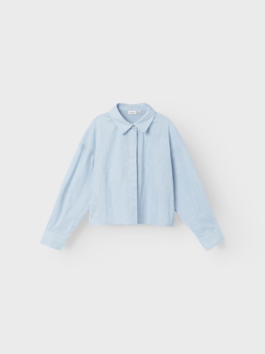name it LONG SLEEVED SHIRT, Chambray Blue, highres - 13228872_ChambrayBlue_003.jpg