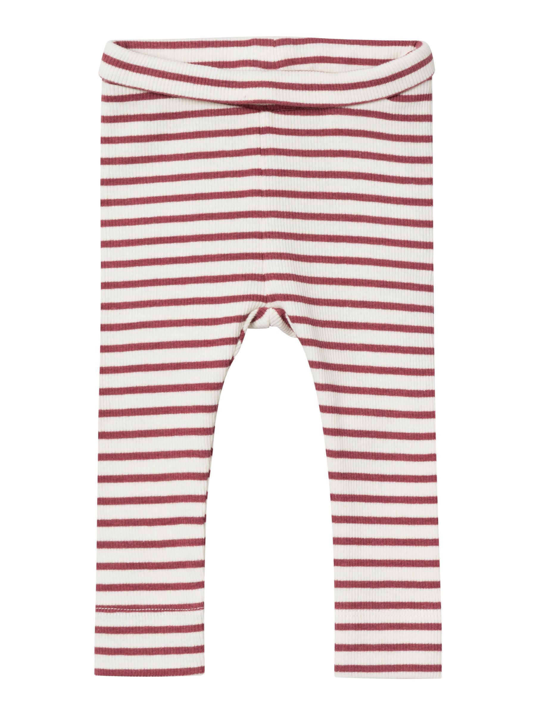 Girls red and discount white striped leggings