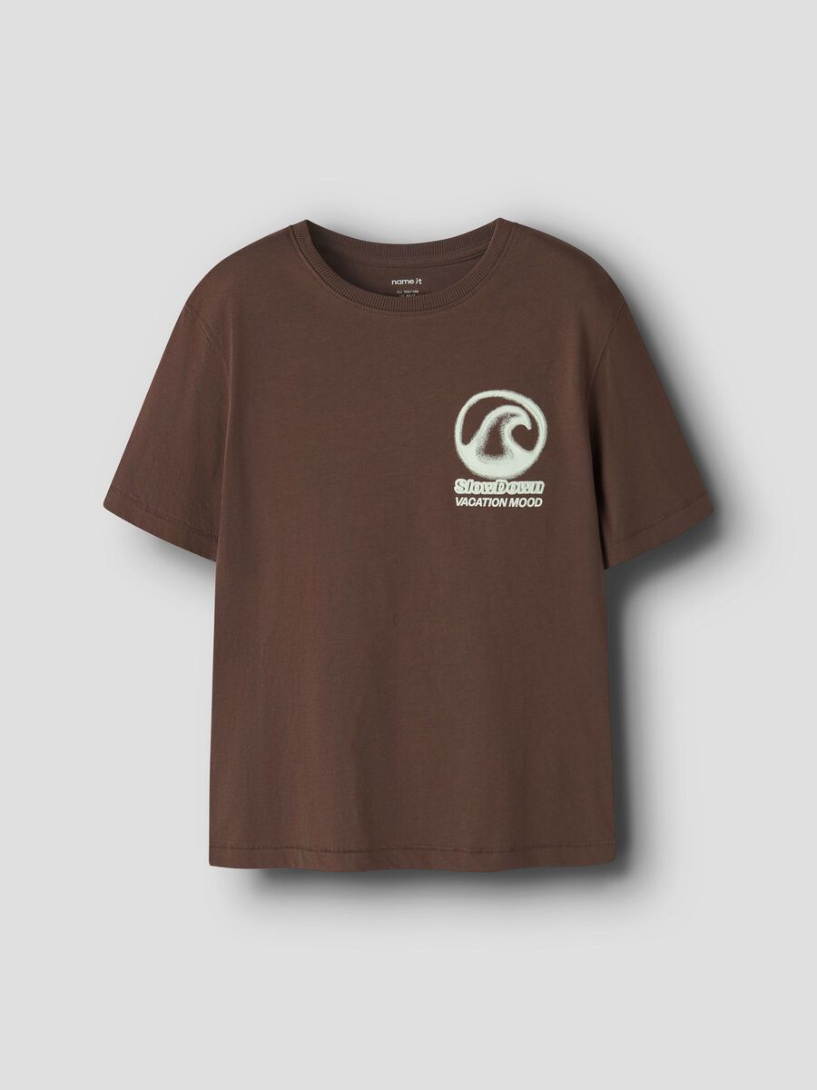 Product carousel image - BIOLOGISCH KATOEN T-SHIRT, Chestnut | 1