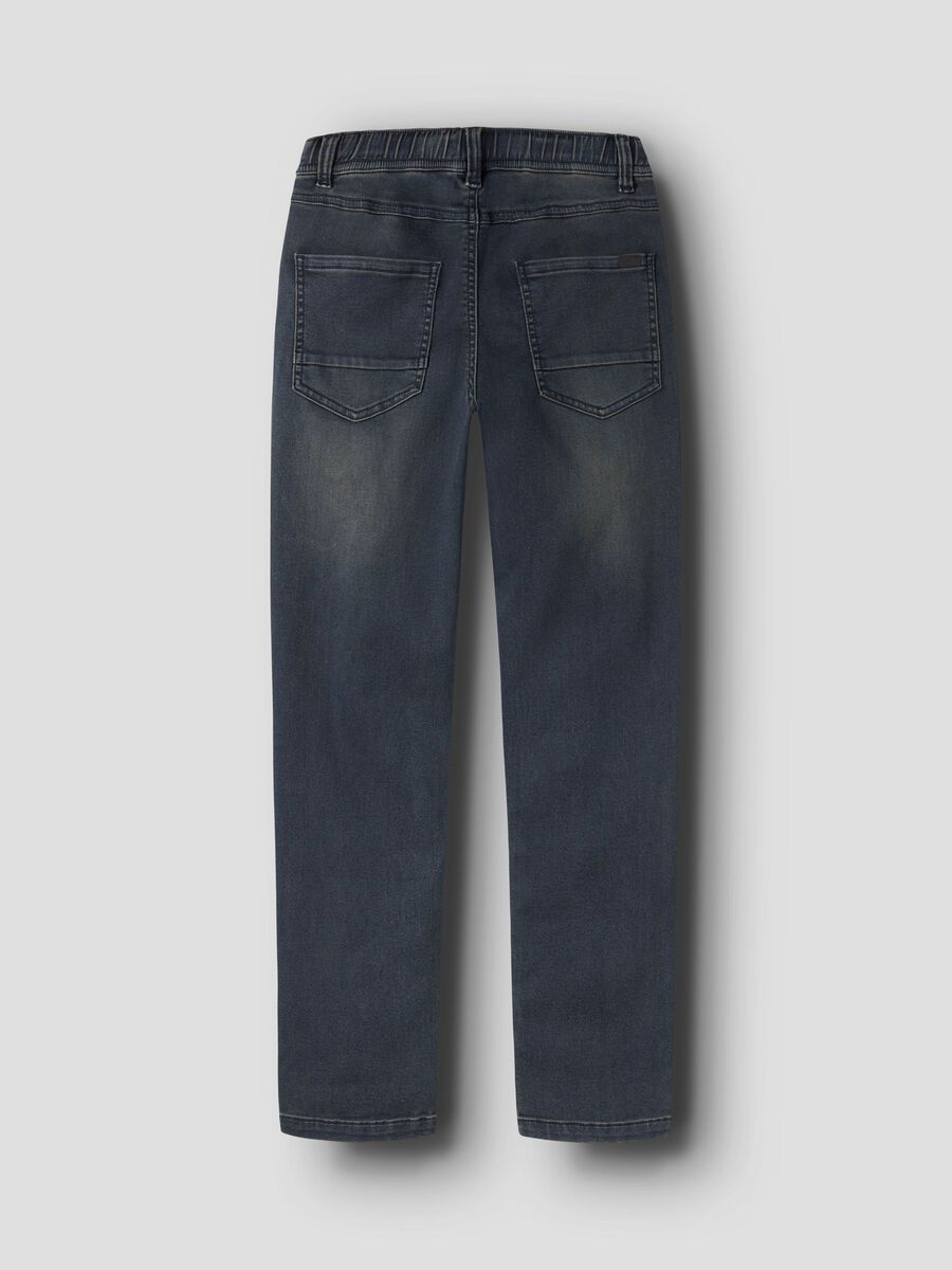 Product carousel image - SLIM FIT SWEAT JEANS, Blue Black Denim | 2
