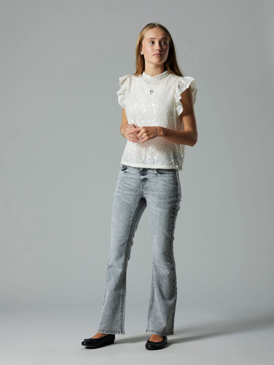 Product carousel image - SEQUINS SHIRT, White Alyssum | 1