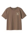 name it ORGANIC COTTON T-SHIRT, Walnut, highres - 13242833_Walnut_001.jpg