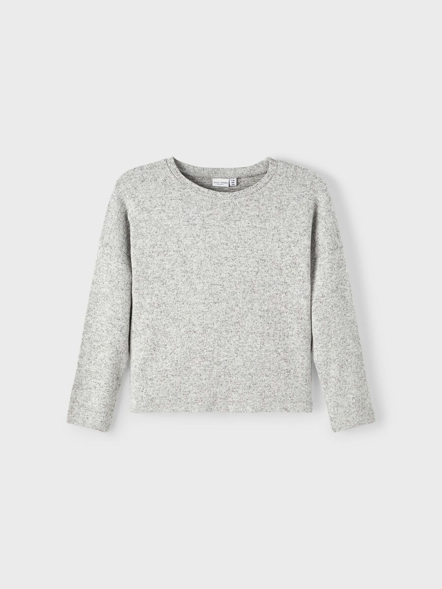 Name it LONG SLEEVED KNITTED PULLOVER, Grey Melange, highres - 13205977_GreyMelange_003.jpg