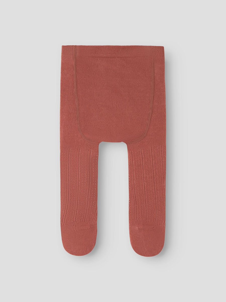 Product carousel image - RIB KNITTED PANTYHOSE, Maple Syrup | 2