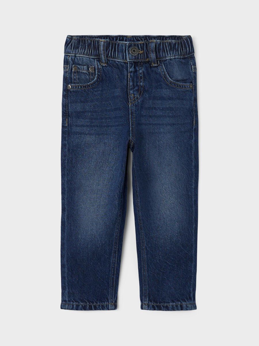 name it TAPERED FIT JEANS, Dark Blue Denim, highres - 13212008_DarkBlueDenim_003.jpg