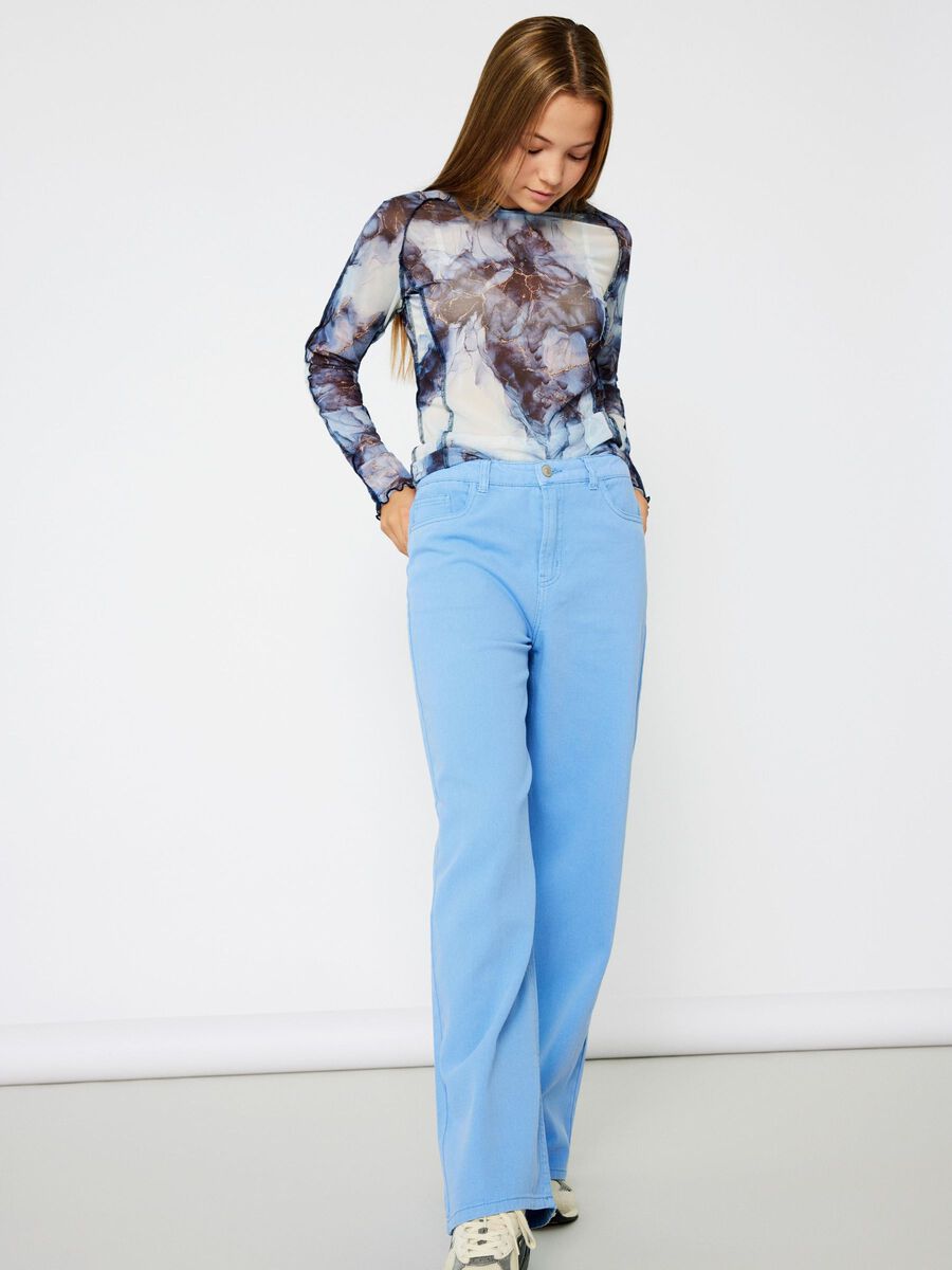 Product carousel image - MESH LONG SLEEVED TOP, Navy Blazer | 2