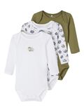 Name it 3-PACK PITKÄHIHAINEN BODY, Loden Green, highres - 13189129_LodenGreen_001.jpg