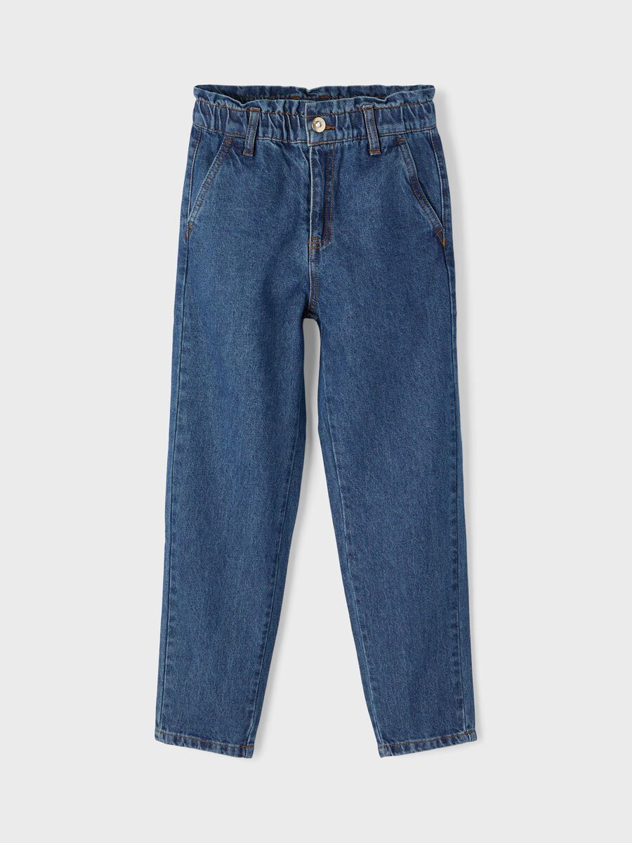 Carousel image 1 HIGH WAISTED JEANS, Dark Blue Denim