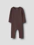 Product image thumbnail - RIB KNIT ROMPER, French Roast | 1