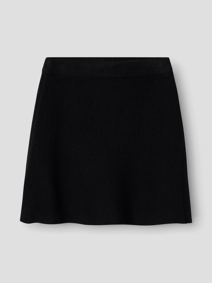 name it SHORT RIB KNIT SKIRT, Black, highres - 13235151_Black_003.jpg