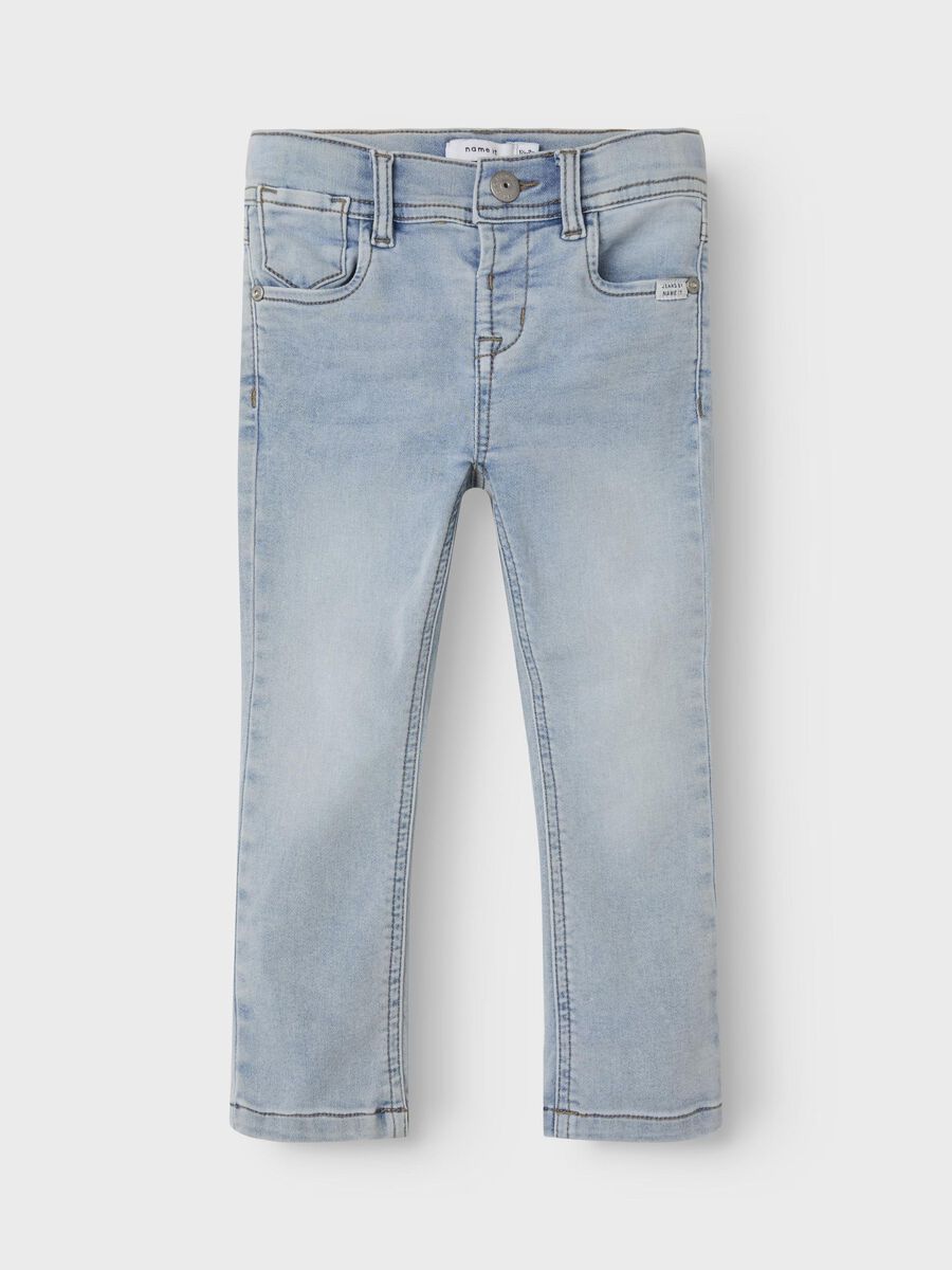 name it SLIM FIT SWEAT JEANS, Light Blue Bleached Denim, highres - 13224981_LightBlueBleachedDenim_003.jpg