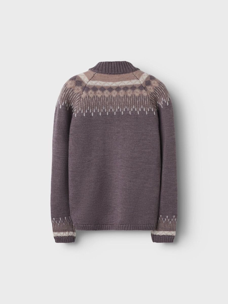 Product carousel image - MERINO WOOL KNITTED PULLOVER, Sparrow | 2