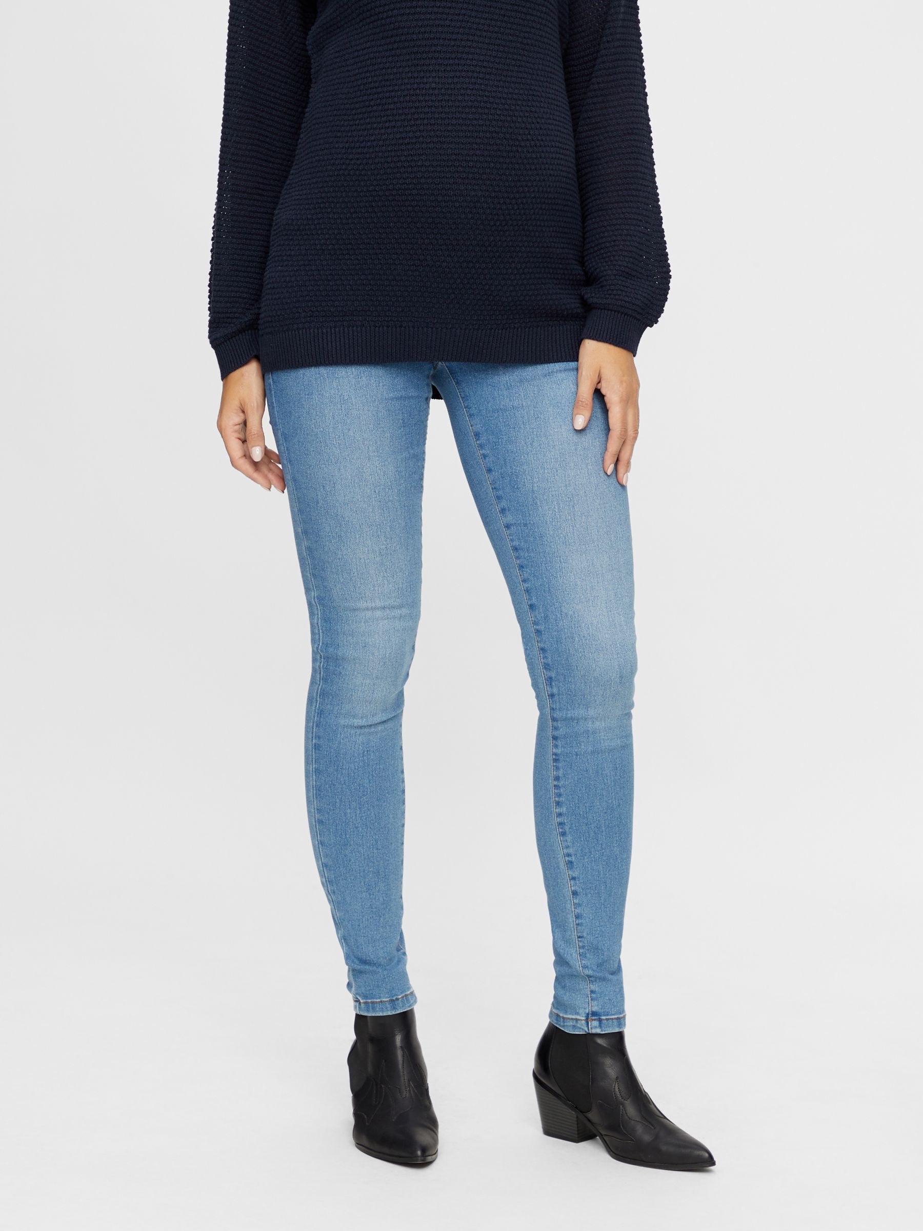 MLONO SLIM FIT MATERNITY JEANS (Blue 