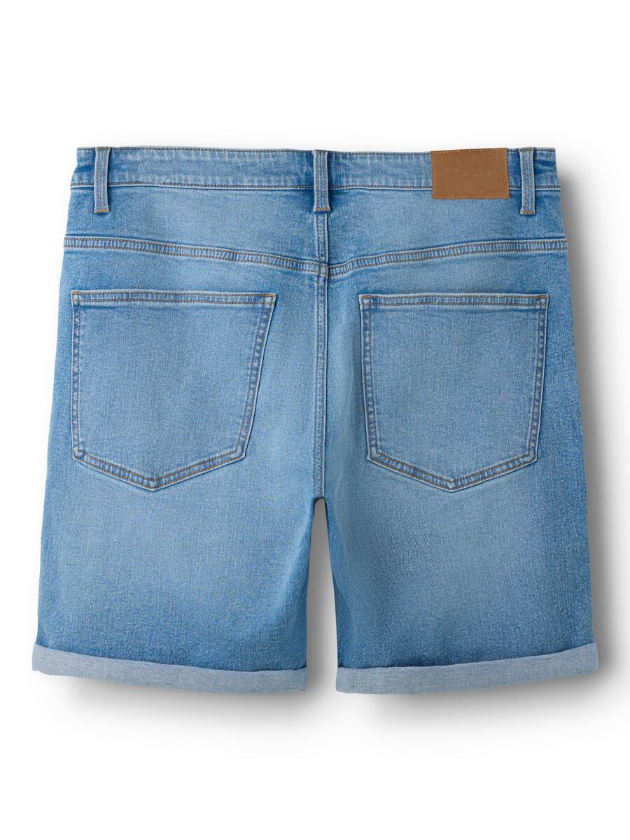 Carousel image 3 REGULAR SLIM DENIM SHORTS, Medium Blue Denim