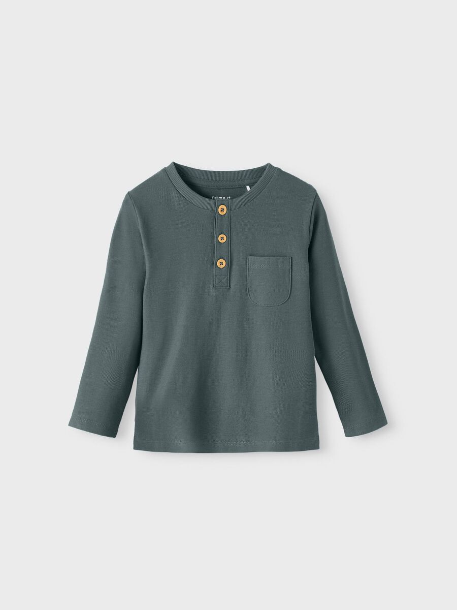 Name it REGULAR FIT LONG SLEEVED TOP, Balsam Green, highres - 13206764_BalsamGreen_003.jpg