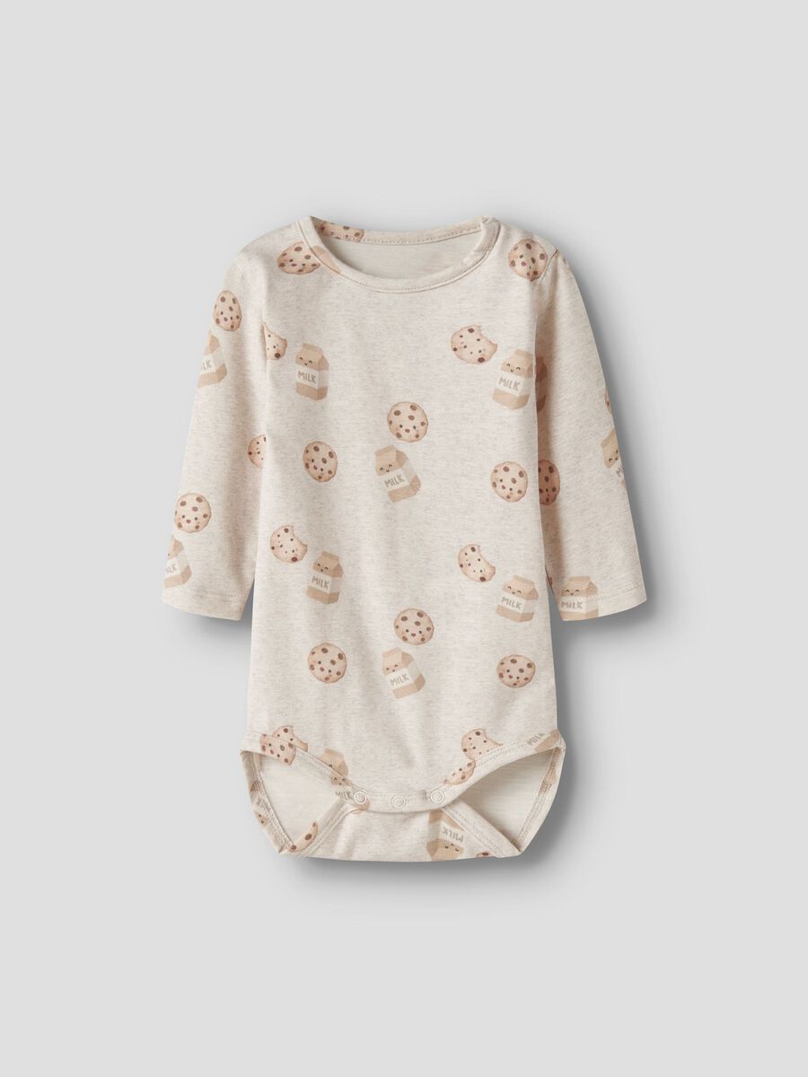 Product carousel image 2 ORGANIC COTTON ROMPER, Peyote Melange