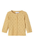 Name it PERFORATED KNITTED CARDIGAN, Curry, highres - 13191049_Curry_001.jpg