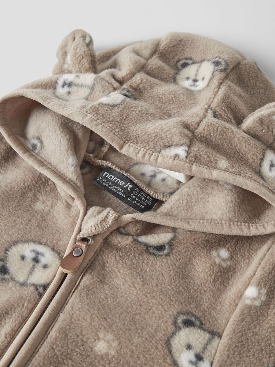 Product carousel image 2 FLEECE ONE-PIECE SUIT, Silver Mink