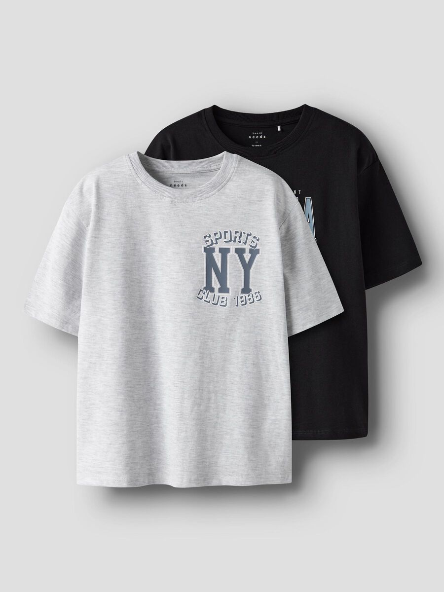 name it 2 PACK T-SHIRT, Light Grey Melange, highres - 13247587_LightGreyMelange_1214481_003.jpg