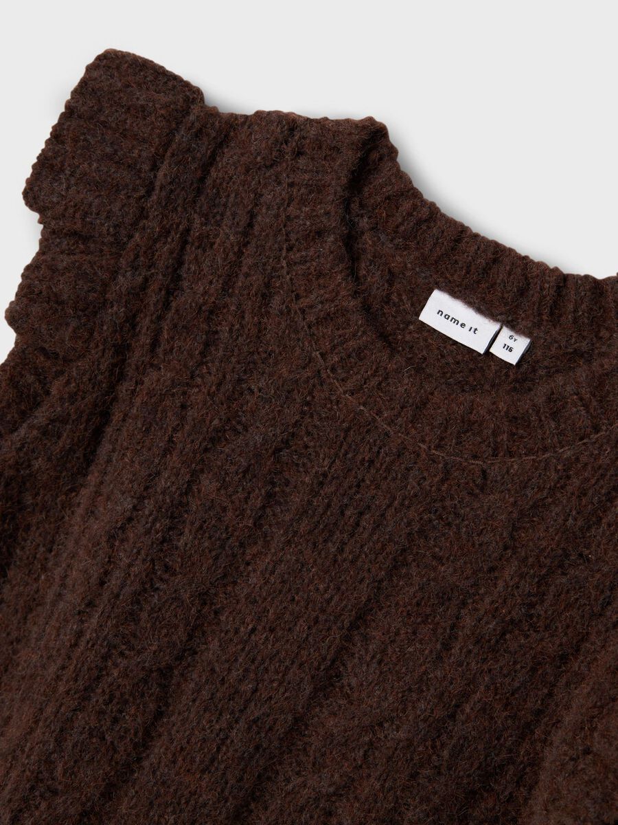 name it REGULAR FIT KNITTED PULLOVER, Chocolate Brown, highres - 13235426_ChocolateBrown_1144324_005.jpg