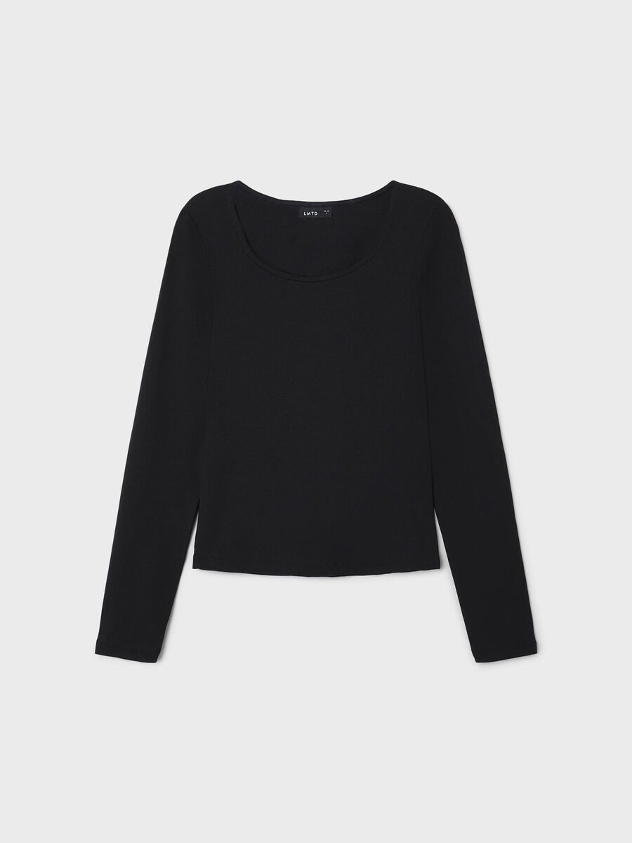 Name it GŁĘBOKI DEKOLT OKRĄGŁY TOP Z DŁUGIM RĘKAWEM, Black, highres - 13235057_Black_003.jpg