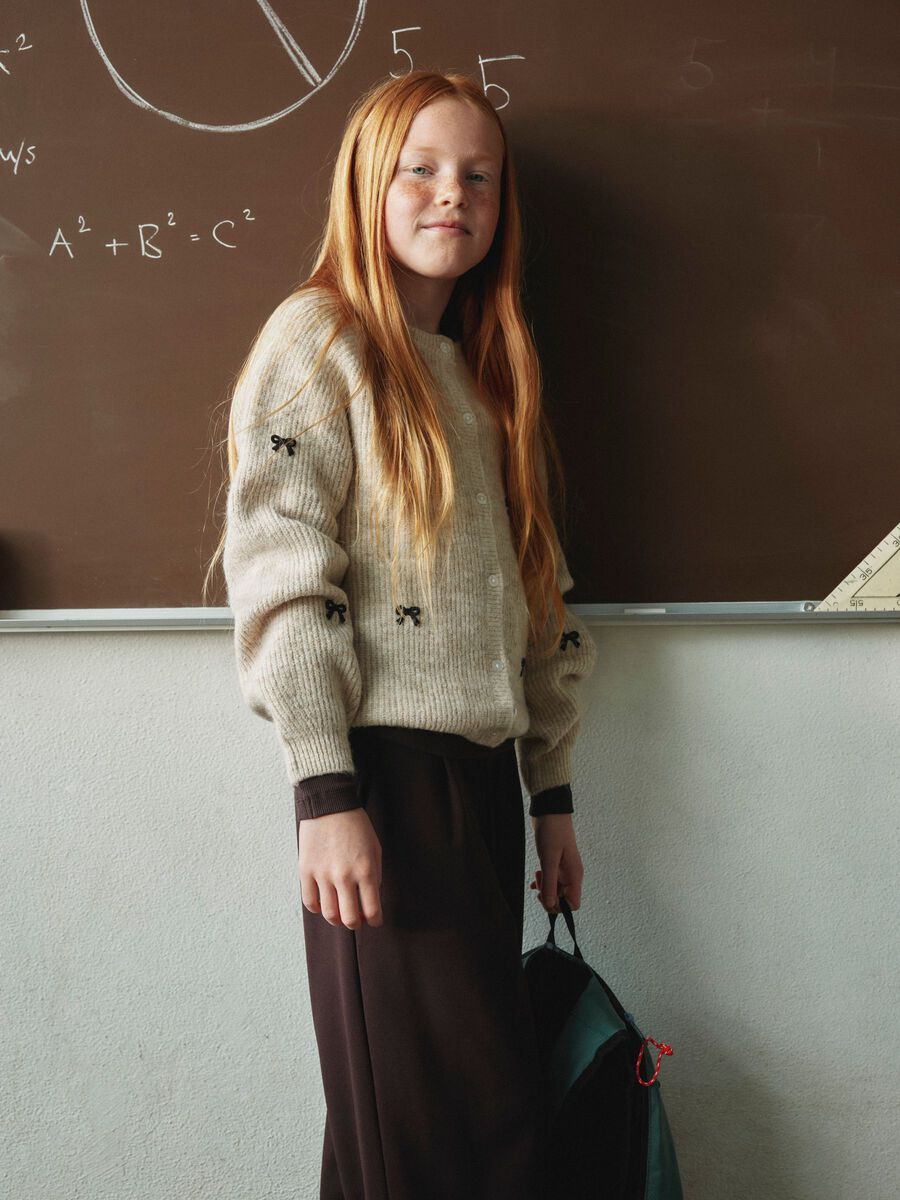Carousel image - REGULAR FIT KNITTED CARDIGAN, Cement | 2