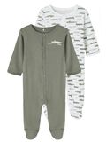 Name it 2-PACK SNAP BUTTON NIGHTSUIT, Agave Green, highres - 13198650_AgaveGreen_001.jpg