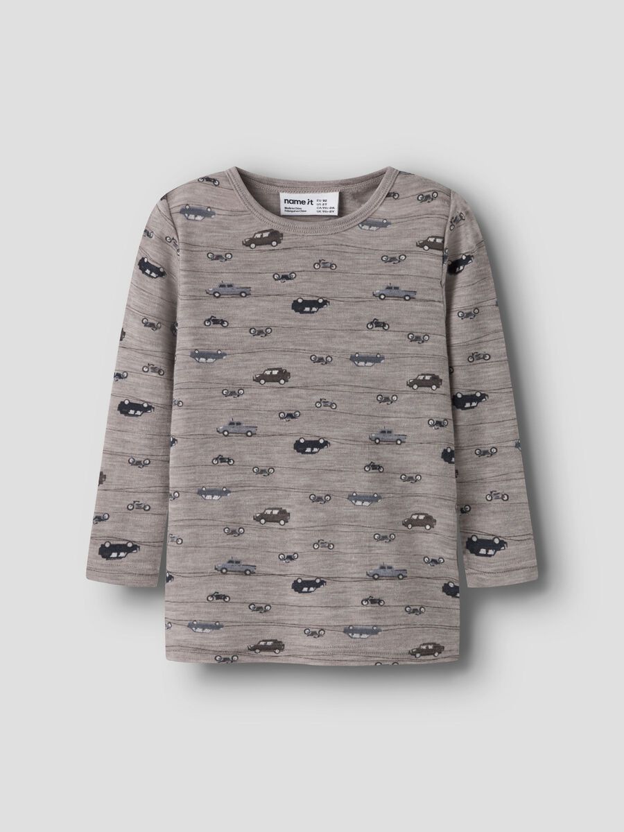 Carousel image 1 MERINO WOOL LONG SLEEVED TOP, Satellite