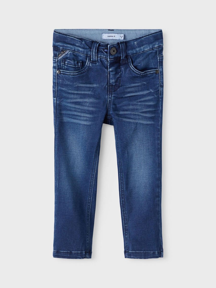 Carousel image 1 X SLIM FIT STRETCH JEANS, Dark Blue Denim
