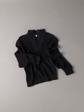 Product image thumbnail 3 SEMI-ZIPP&Eacute; PULL EN MAILLE, Black