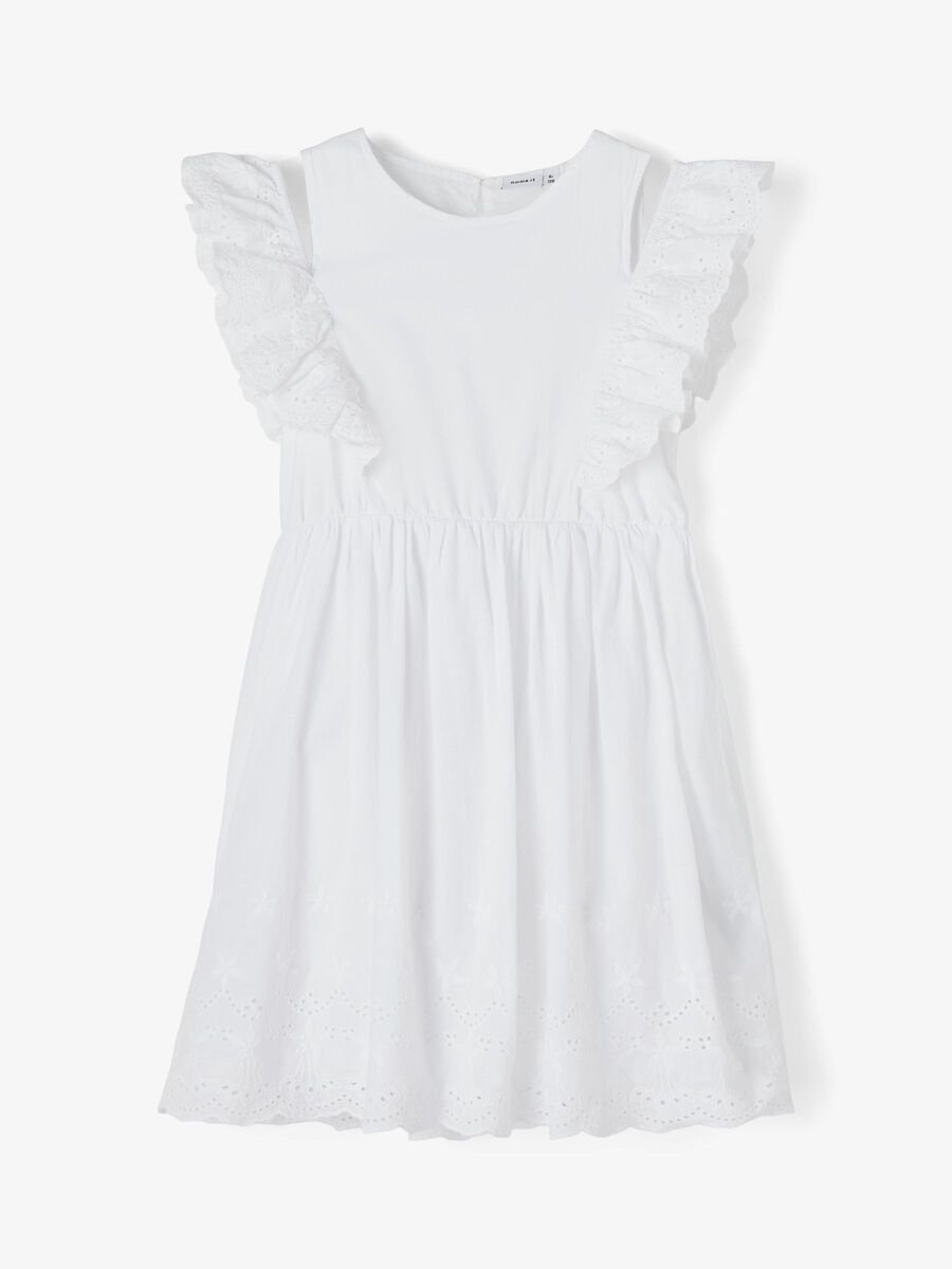 Name it ORGANIC COTTON BRODERIE ANGLAISE DRESS, Bright White, highres - 13190034_BrightWhite_003.jpg