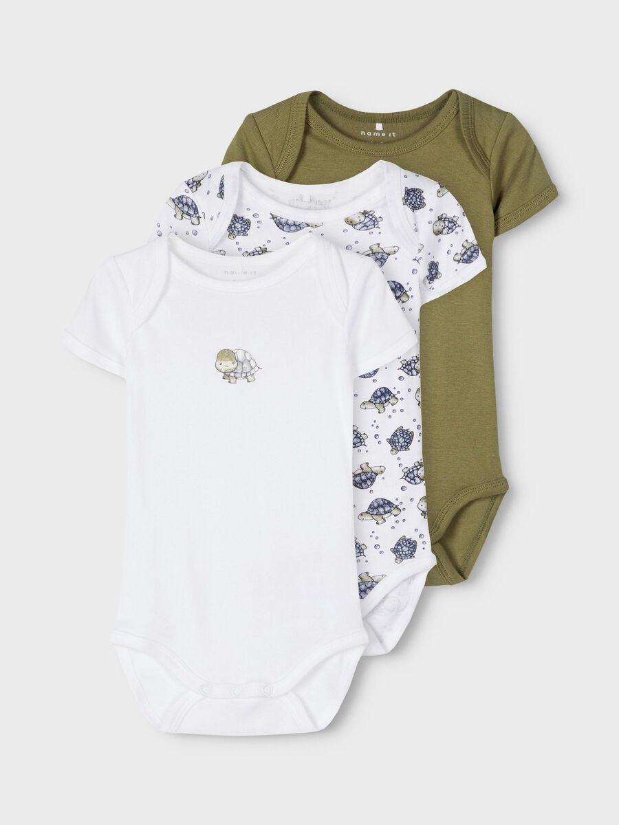 Name it 3-PACK SHORT-SLEEVED BODYSUIT, Loden Green, highres - 13189128_LodenGreen_003.jpg