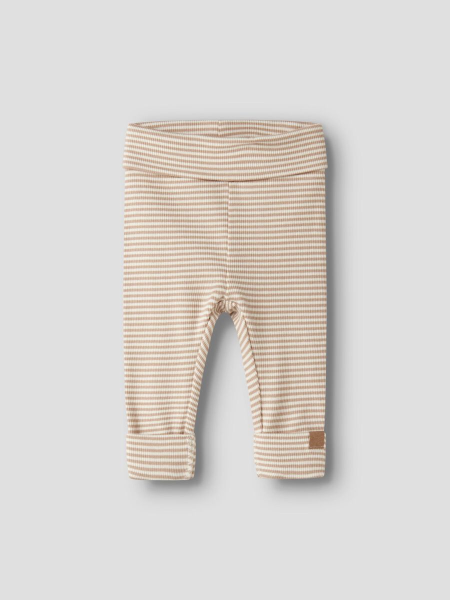 Product carousel image 1 STRIPED LEGGINGS, Antique White