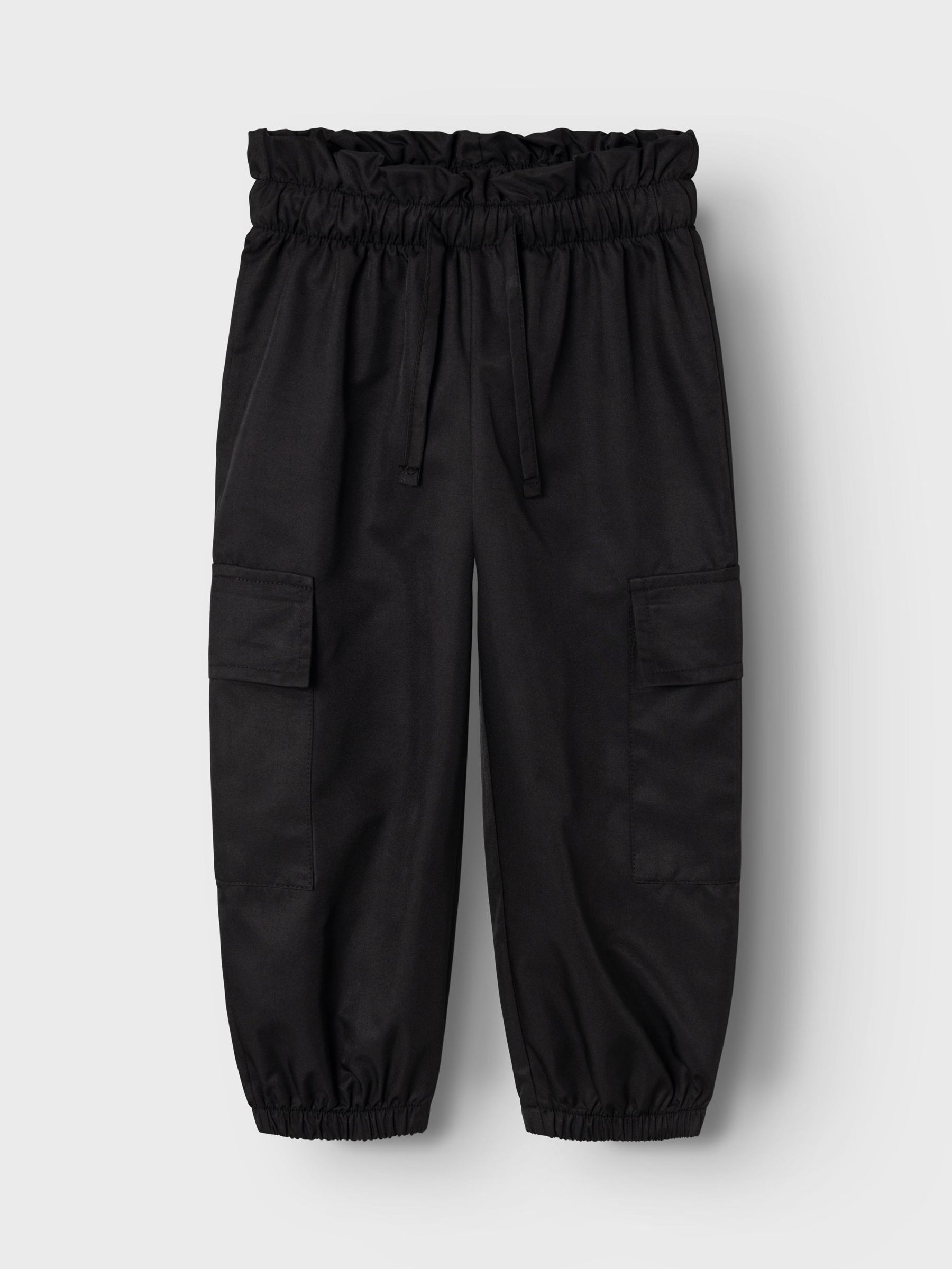 Girls black shop combat trousers