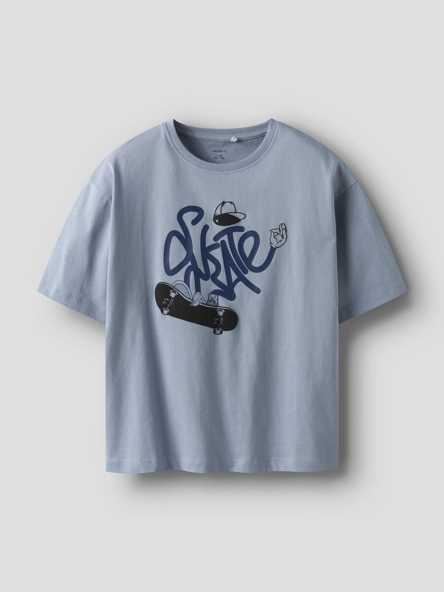 name it ORGANIC COTTON T-SHIRT, Dusty Blue, highres - 13244931_DustyBlue_003.jpg