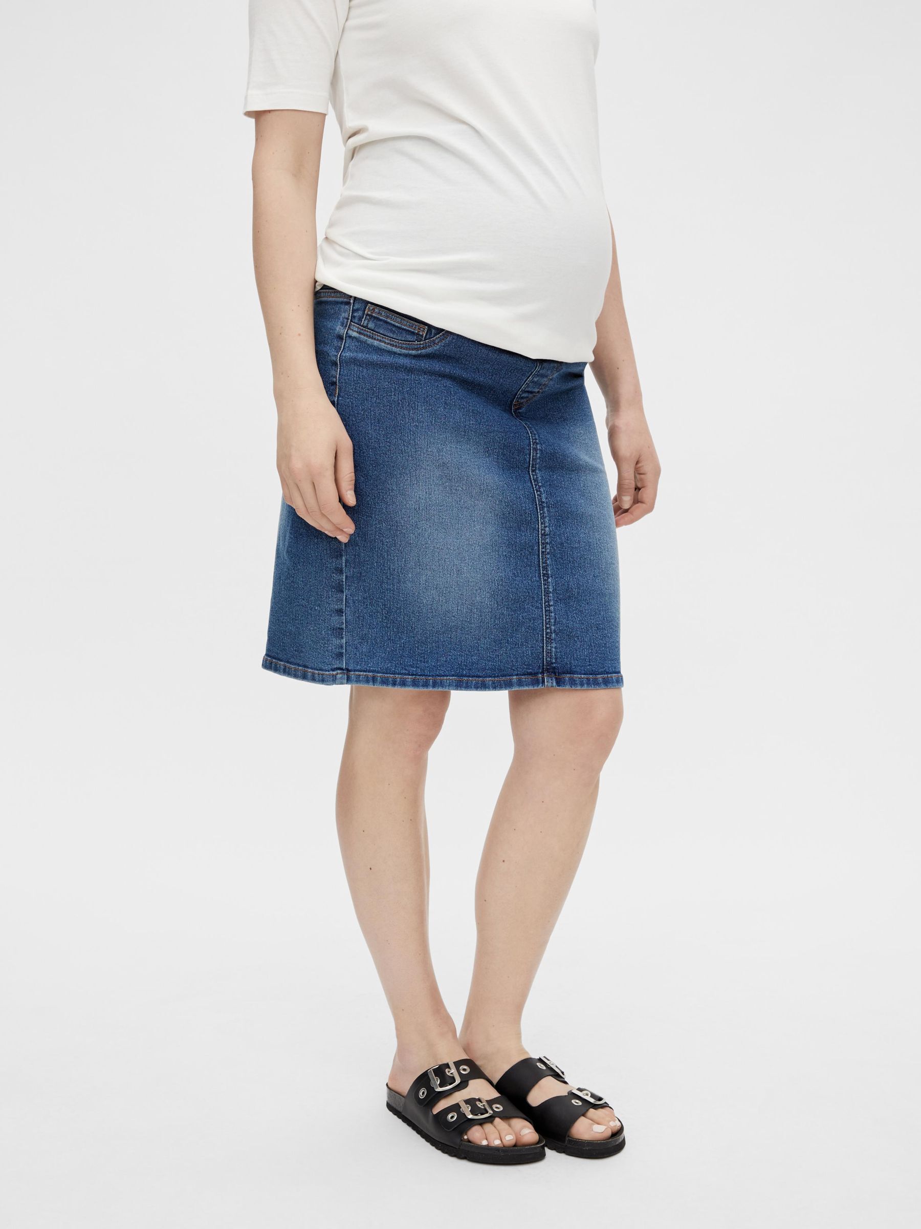 Denim pencil skirt maternity online