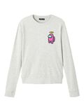 Name it AMONG US SWEAT-SHIRT, Light Grey Melange, highres - 13202121_LightGreyMelange_001.jpg