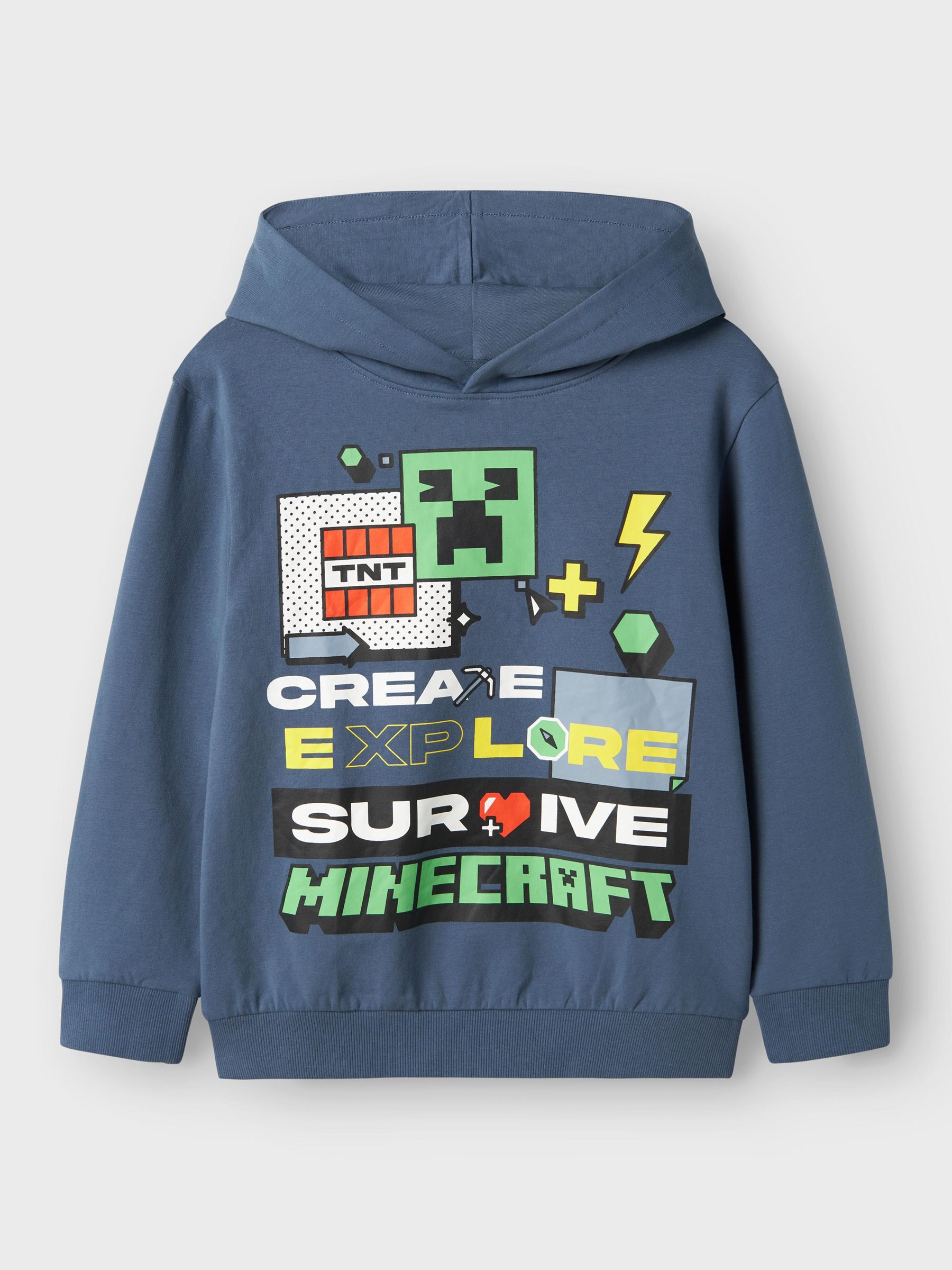 MINECRAFT SUDADERA CON CAPUCHA Ninos Morado NAME IT Espana