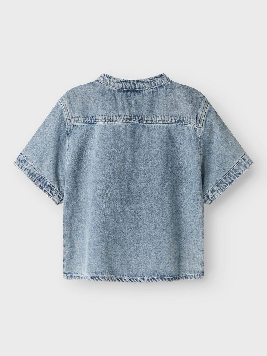 Carousel image 4 ORGANIC COTTON DENIM SHIRT, Medium Blue Denim