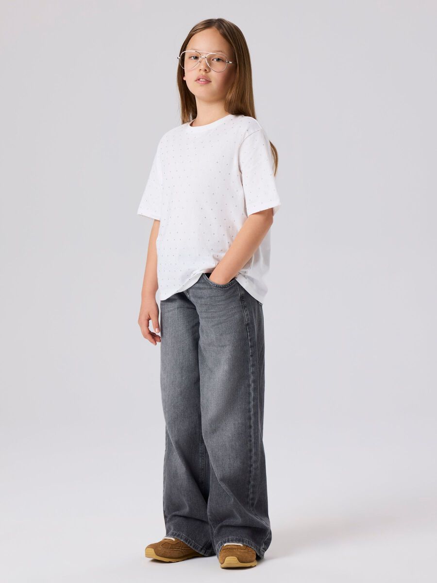 Product carousel image - WIDE LEG JEANS, Medium Grey Denim | 1