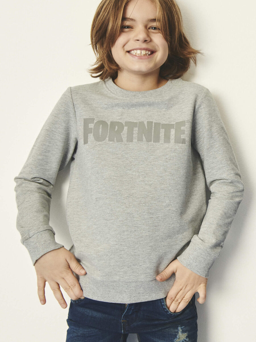 name it FORTNITE SWEATSHIRT, Grey Melange, highres - 13170502_GreyMelange_003.jpg