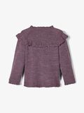 Name it STRIKKET ULL CARDIGAN, Black Plum, highres - 13161910_BlackPlum_004.jpg