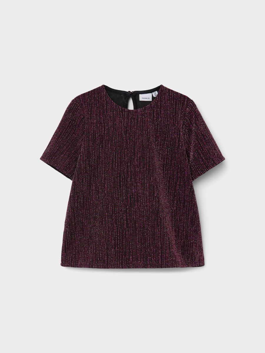 name it GLITTER SHORT SLEEVED TOP, Black, highres - 13209409_Black_003.jpg
